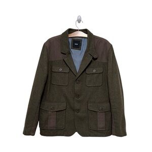 ASOS Camo Green Military Two-Tone Jacket Size Large